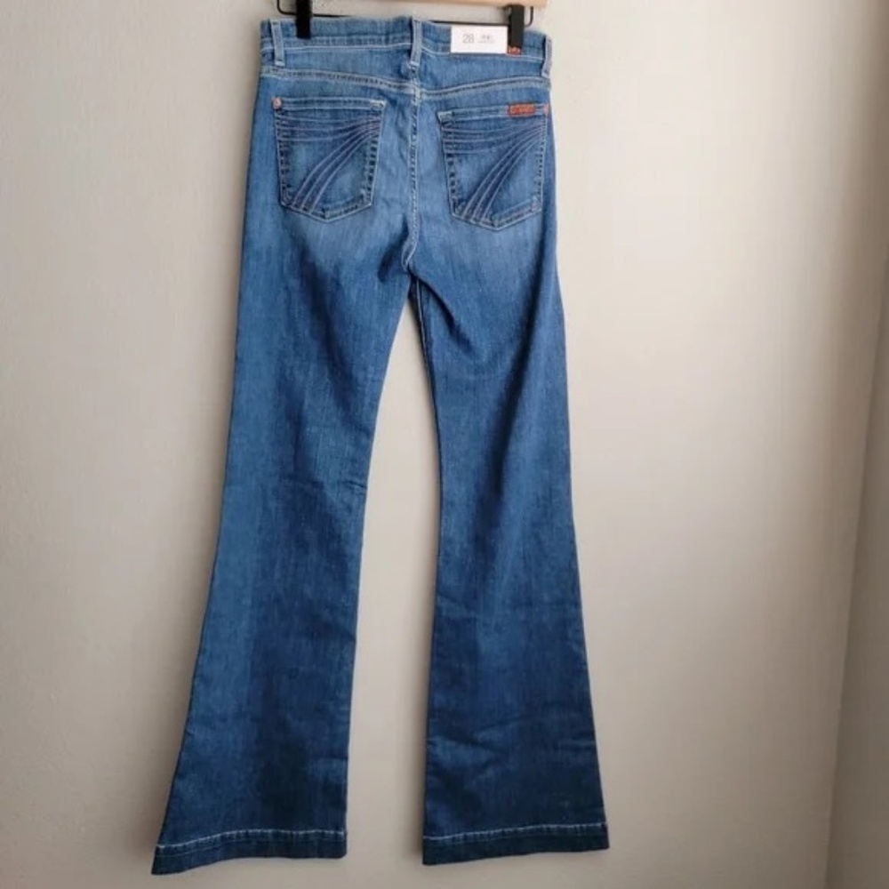 7 For All Mankind Blue Flare Jeans